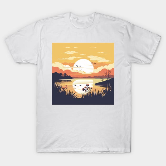 Golden Marsh Serenity T-Shirt by MuseOfMilo